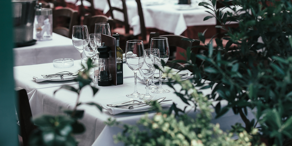 Blick auf die Osteria Piccolo Mondo